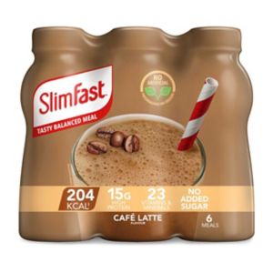 SlimFast Café Latte protein shake 6 x 325ml (British brand)