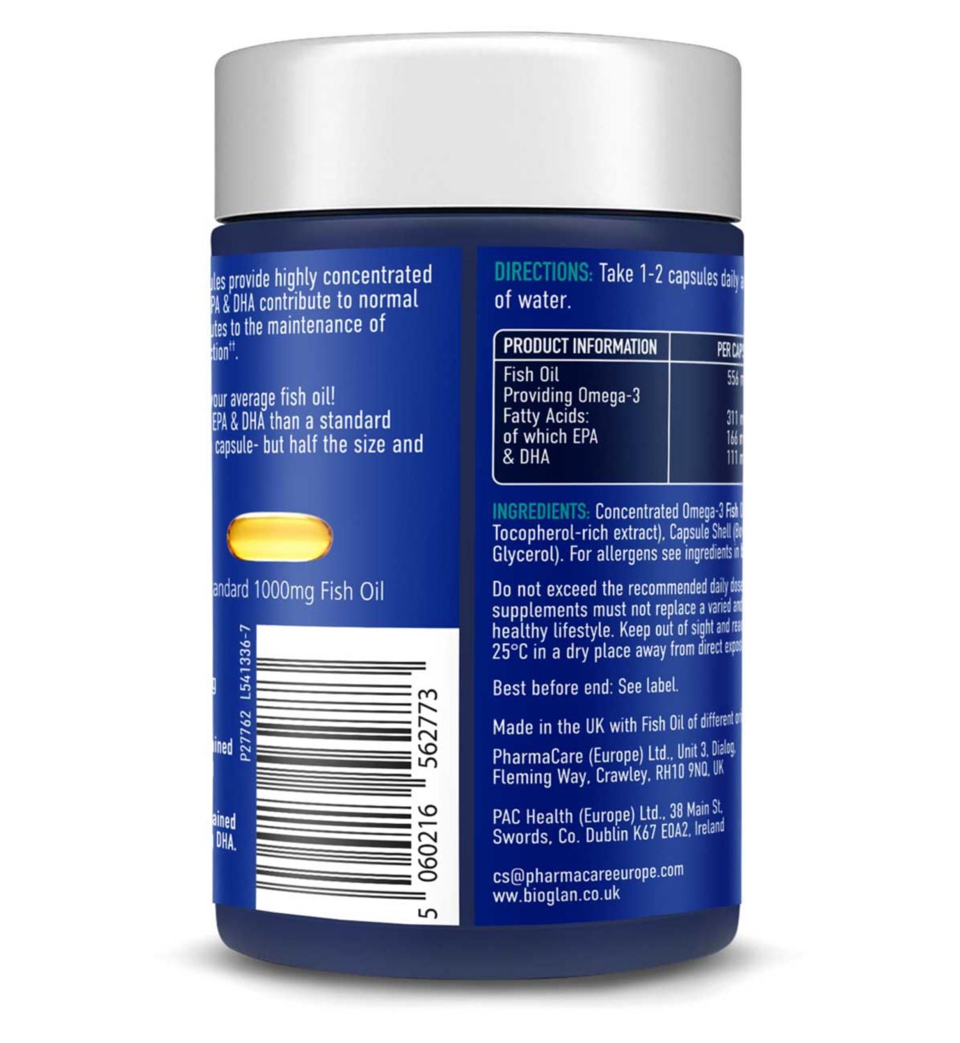 Bioglan Super Fish Oil Omega-3 100 capsules - British product