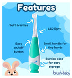 Brush Baby Babysonic Electronic Toothbrush with 2 Heads - British product
