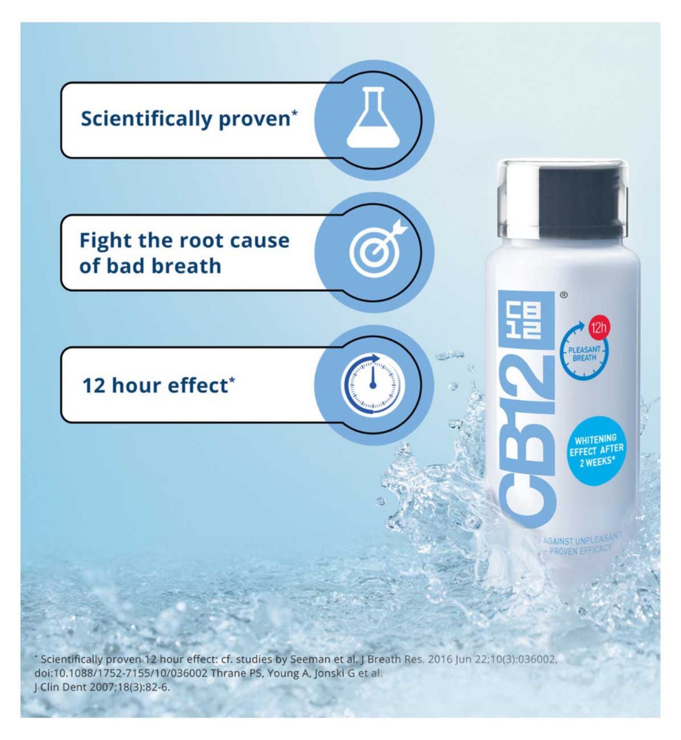 CB12 white whitening mouthwash 250ml - British product