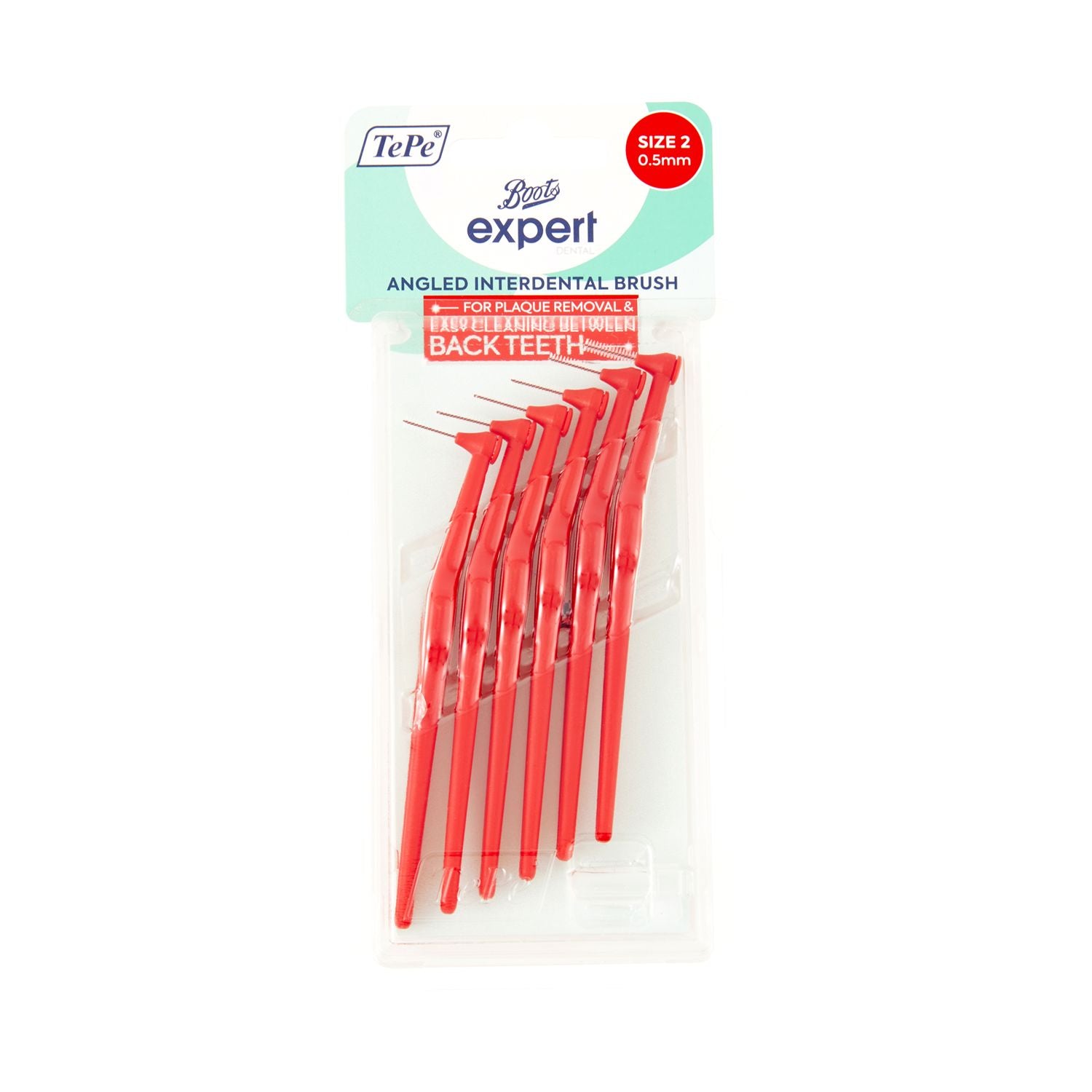 TePe Interdental Brushes Red 0.5mm Set 6 - British product