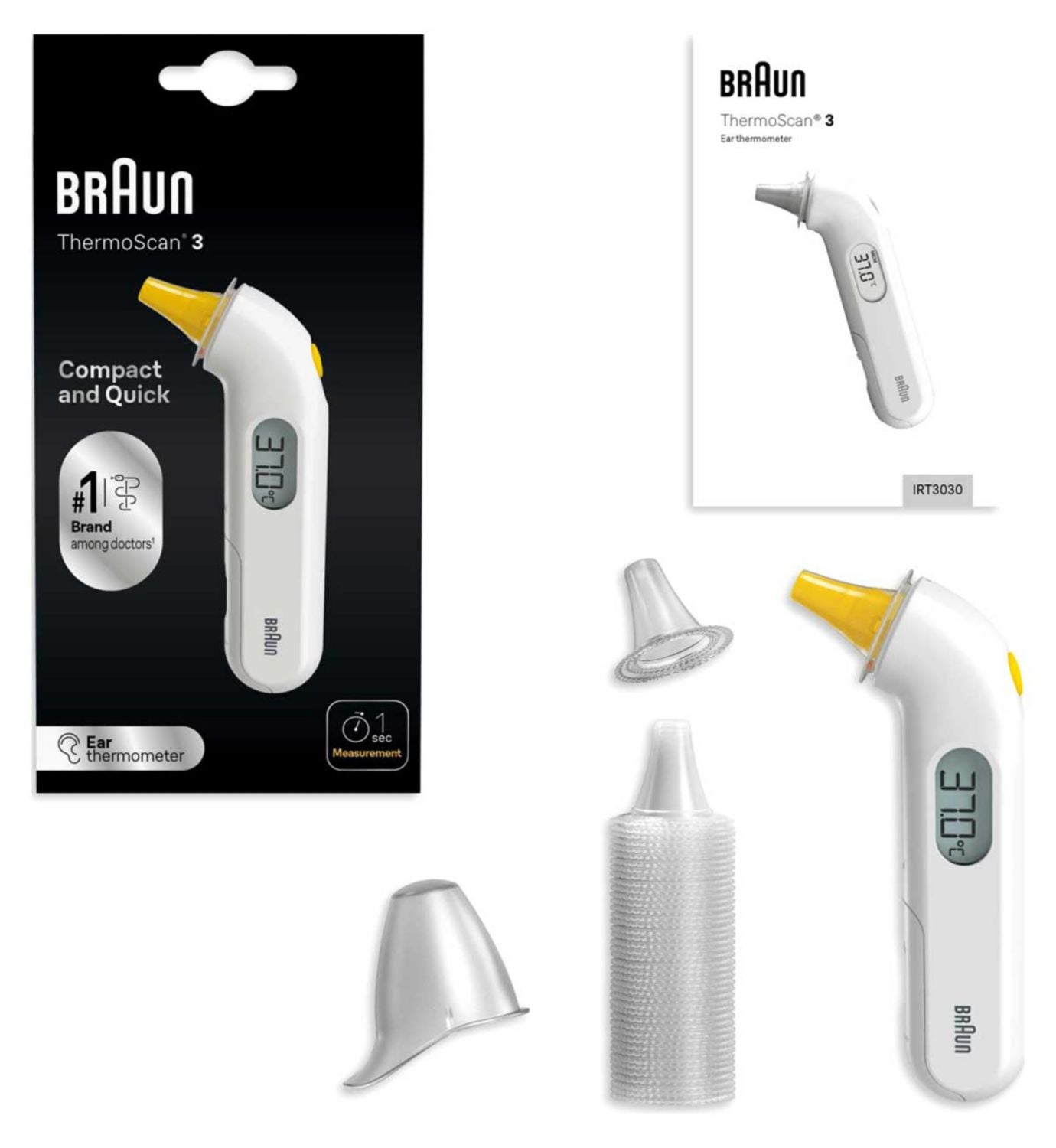 Braun ear thermometer digital IRT3030, UK version