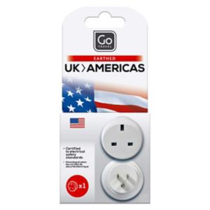 Go Travel UK to Americas Electrical Adapter, UK version