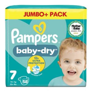 Pampers Baby-Dry Nappies Size 7 58 Pack, imported from the UK