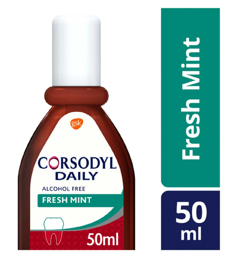 Corsodyl Daily Gum Care Mouthwash Fresh Mint 50ml - British product