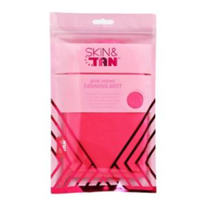 Skin & Tan Pink Velvet Tanning Mitt (British brand)