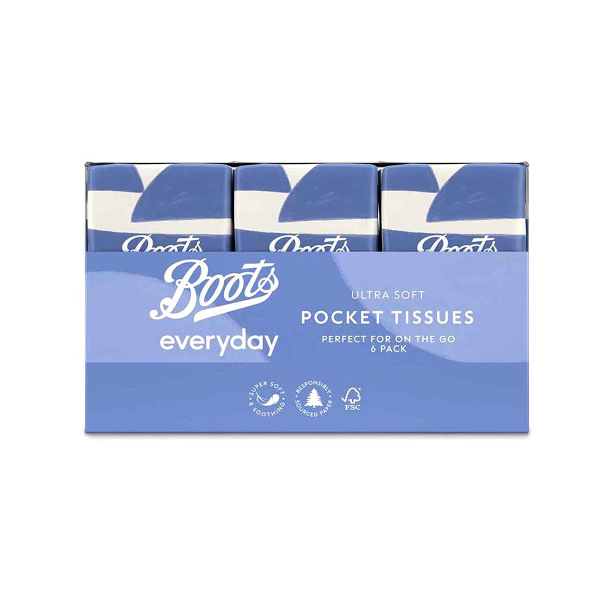 Boots multi pocket tissues 6 pack bundle - British product