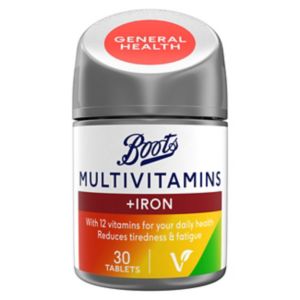 Boots Multivitamins with Iron 30 Tablets - British product