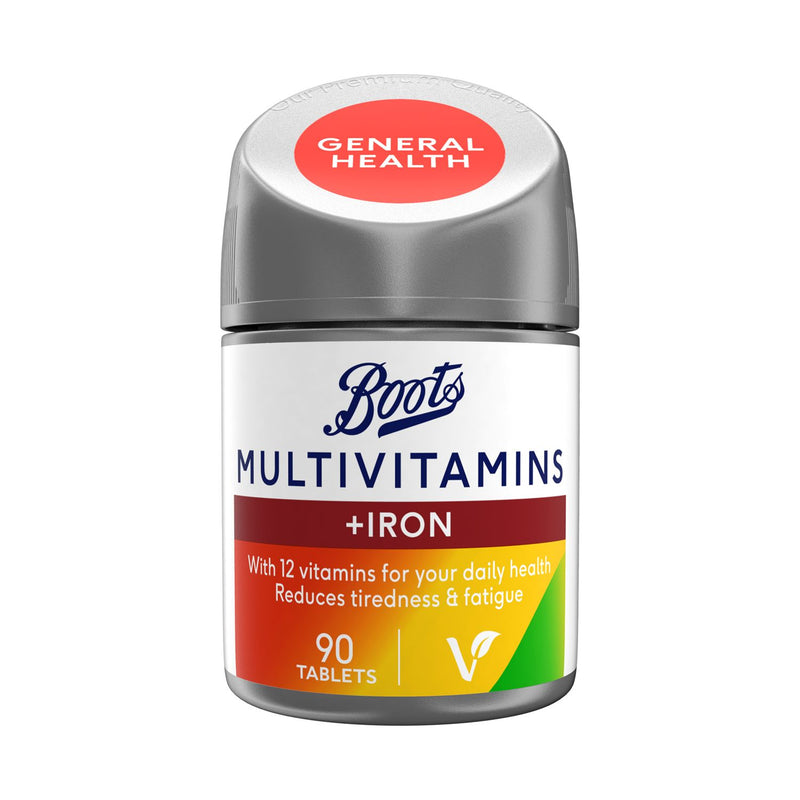 Boots Multivitamins with Iron tablets 90 count - British product