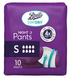 Boots Staydry Night Pants Small Adult Incontinence Protection - British product