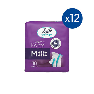 Boots Staydry Night Pants Medium 120 Pack