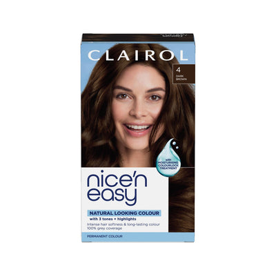 Clairol Nice'n Easy Permanent Hair Dye 4 Dark Brown 177ml