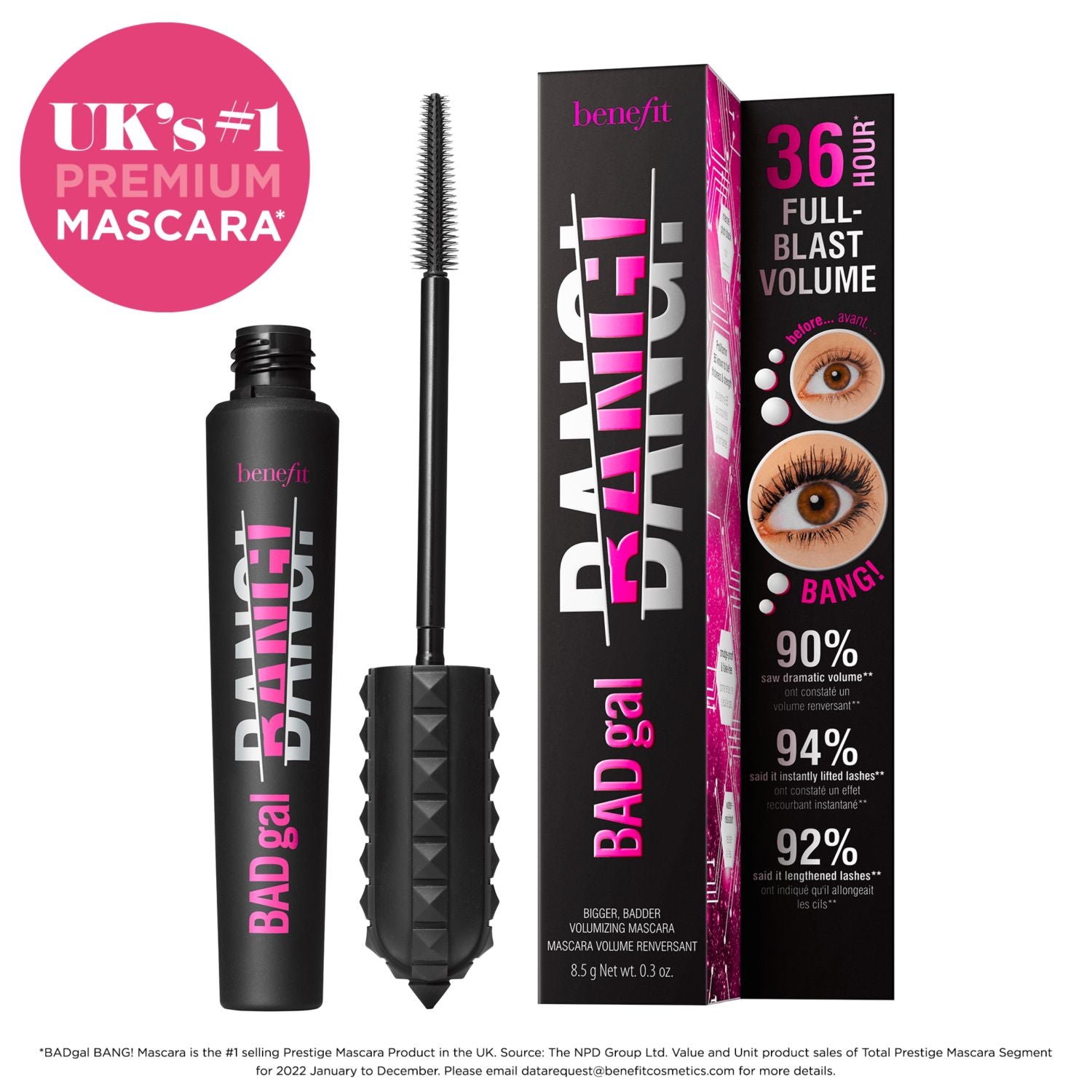 Benefit BADgal Bang volumising mascara - British product