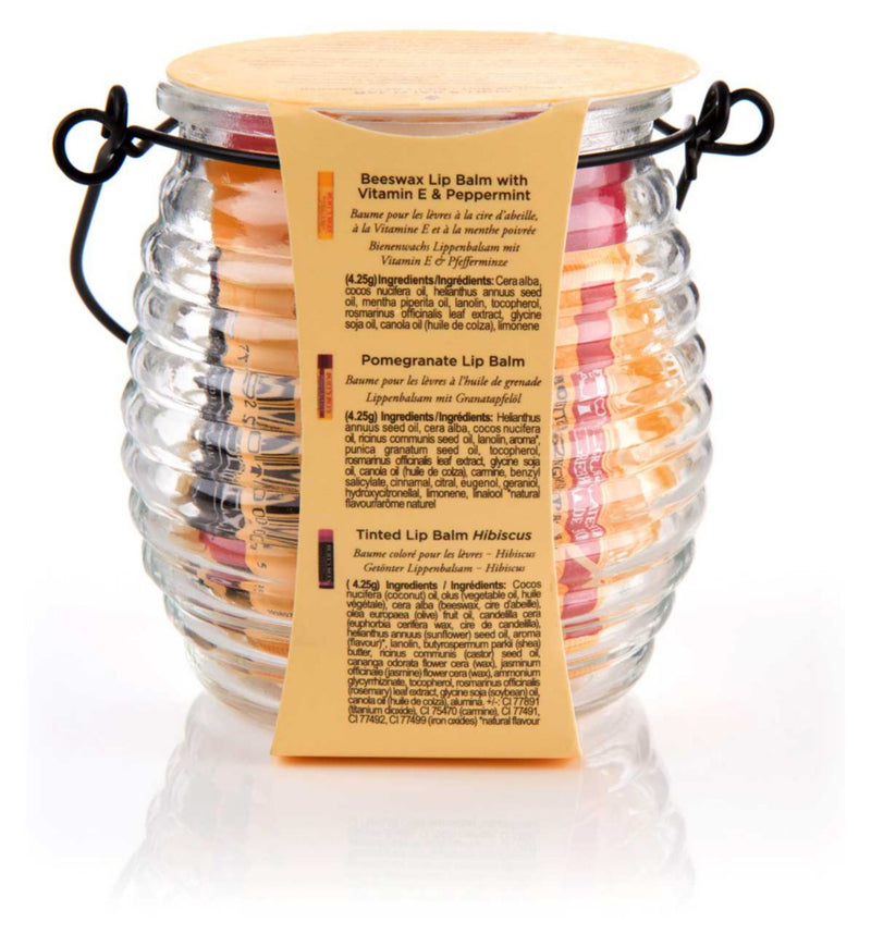 Burt's Bees Honey Pot Lip Balm Jar Set - British product