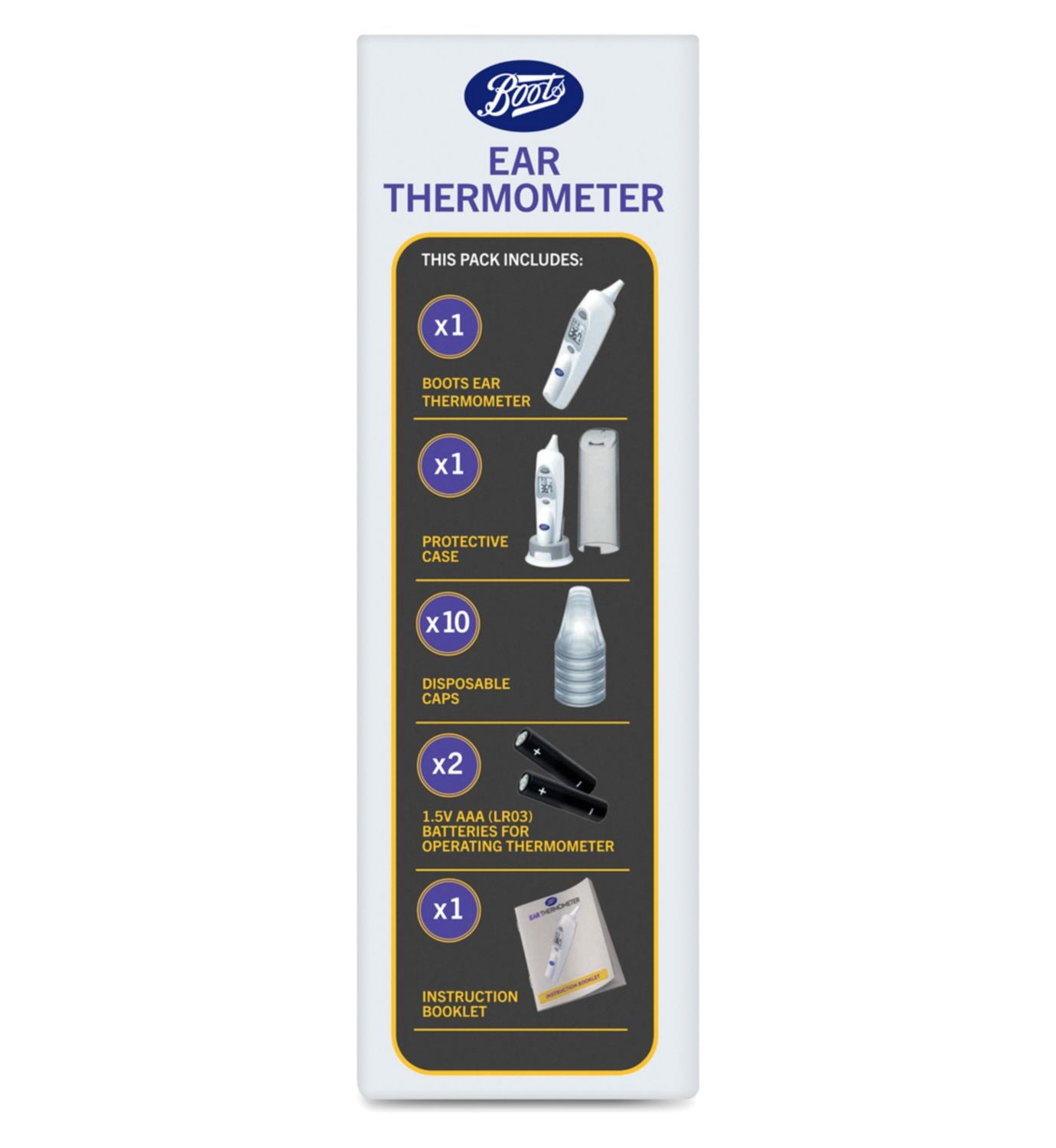 Boots Ear Thermometer includes batteries and case - British product