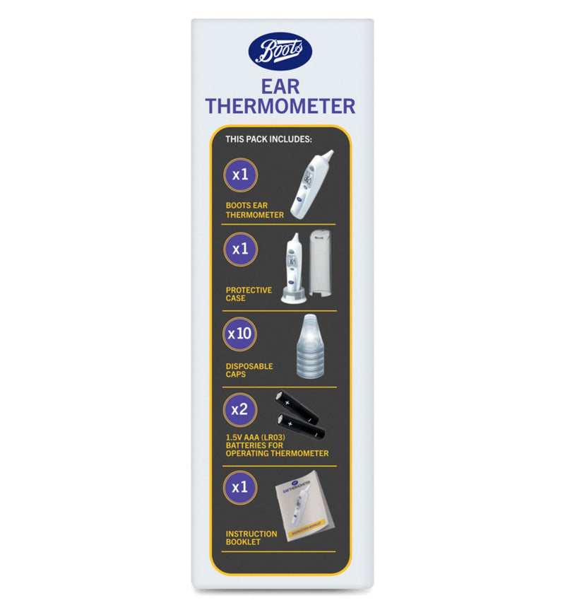 Boots Ear Thermometer includes batteries and case - British product