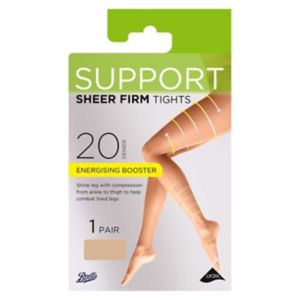 Boots Sheer Firm Support 20D Natural Tan Tights XL