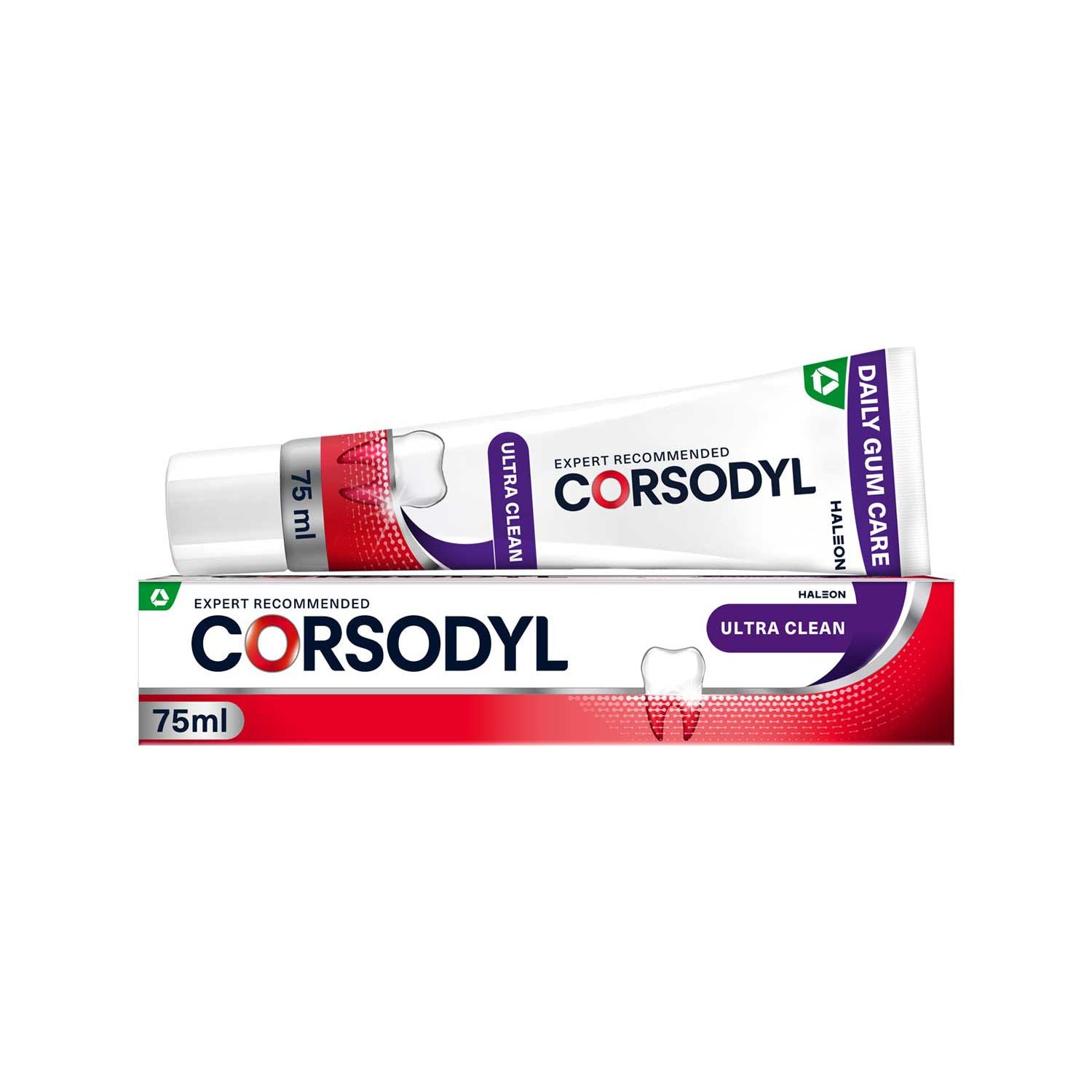 Corsodyl Ultra Clean Daily Gum Care Toothpaste 75ml - British product