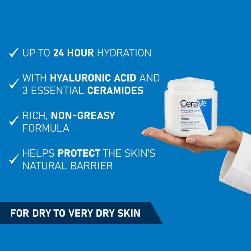 CeraVe Moisturising Cream with Hyaluronic Acid 340g - British product