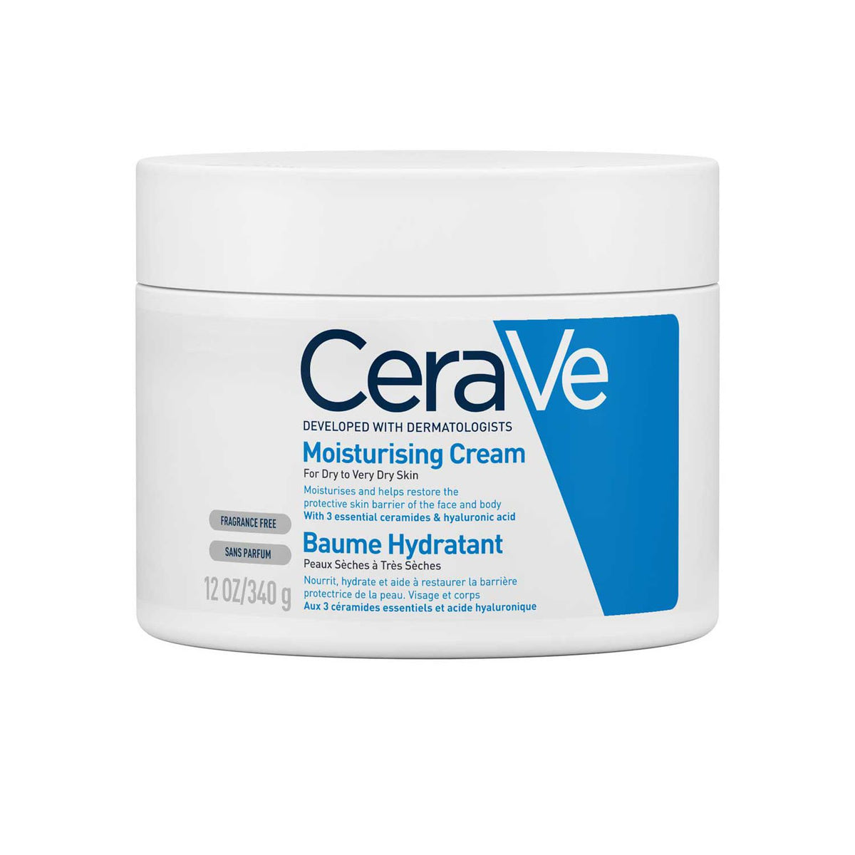 CeraVe Moisturising Cream with Hyaluronic Acid 340g - British product