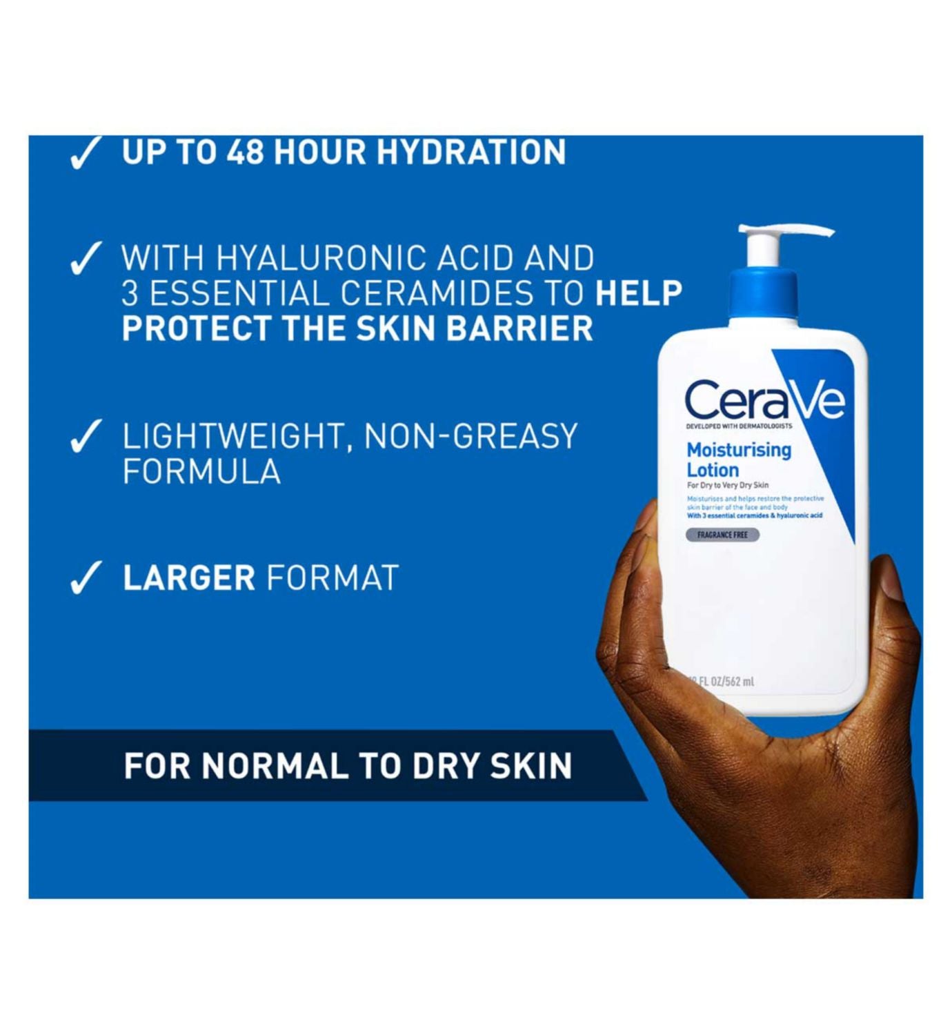 CeraVe Moisturising Lotion Face and Body 473ml - British product