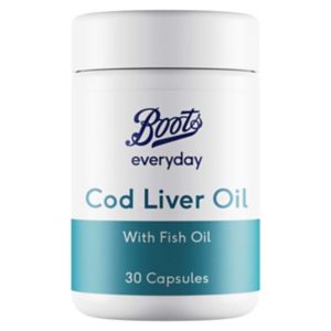 Boots Everyday Cod Liver Oil 500mg 30 Capsules - British product