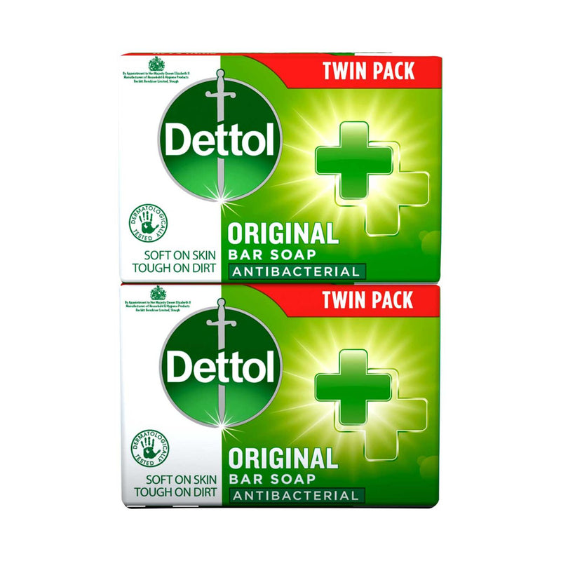 Dettol Original Antibacterial Hand Soap Bar 2 x 100g - British product
