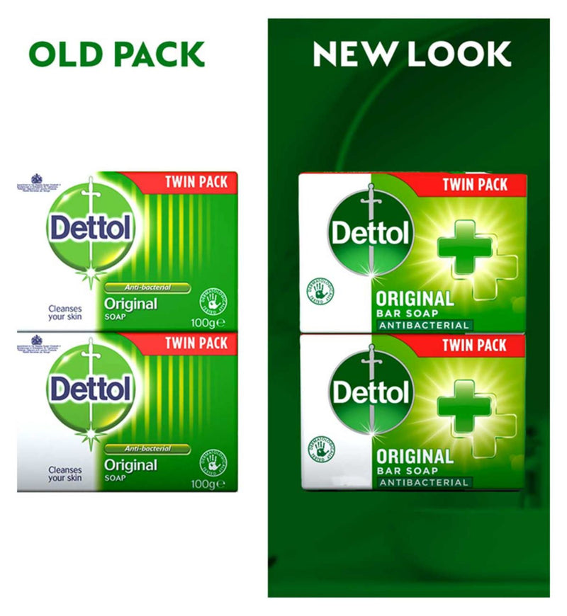 Dettol Original Antibacterial Hand Soap Bar 2 x 100g - British product