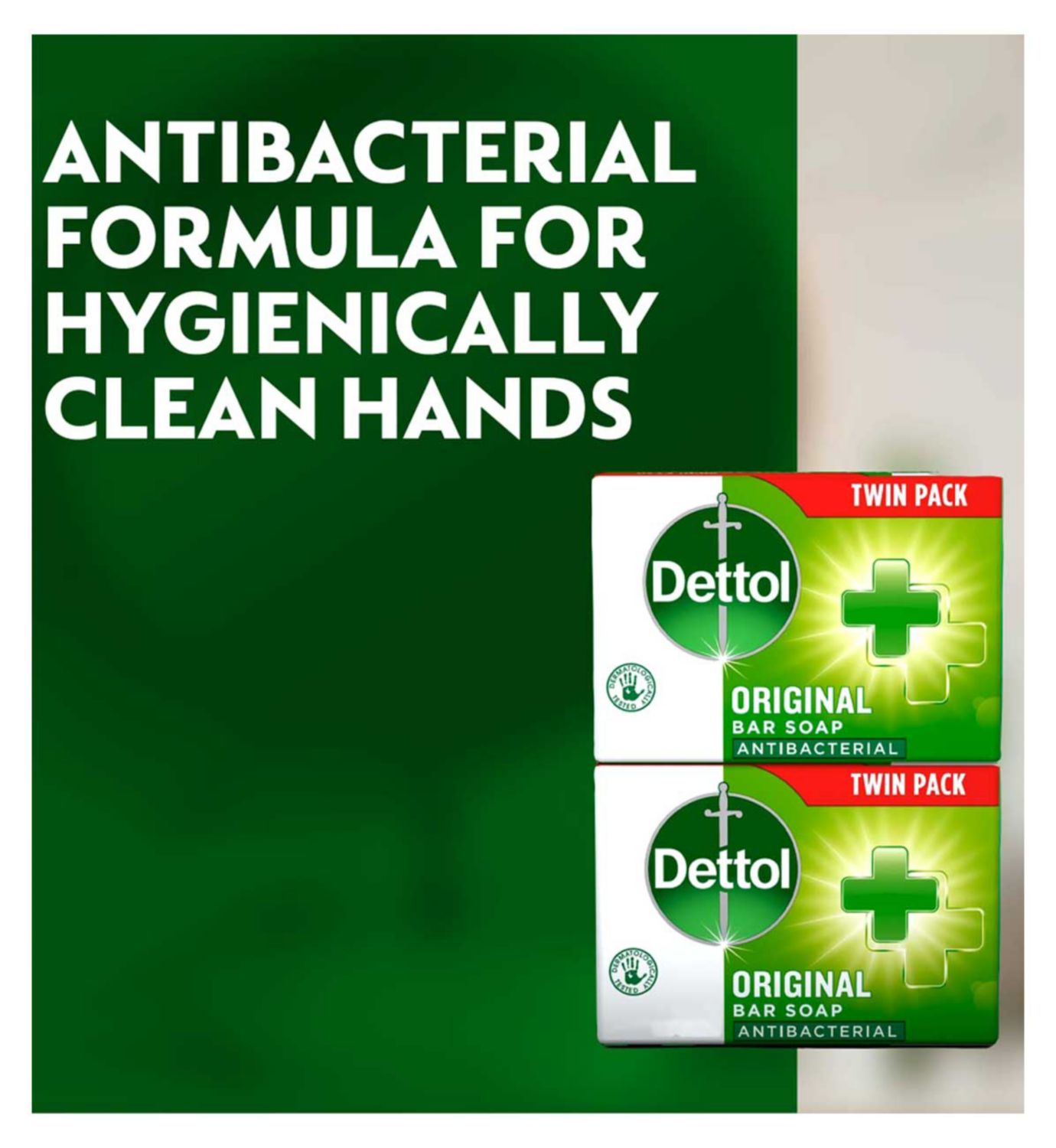 Dettol Original Antibacterial Hand Soap Bar 2 x 100g - British product