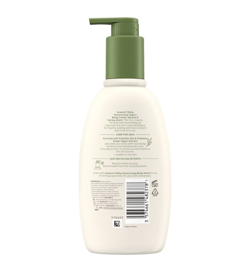 Aveeno Daily Yogurt Body Cream Apricot Honey 300ml - British product