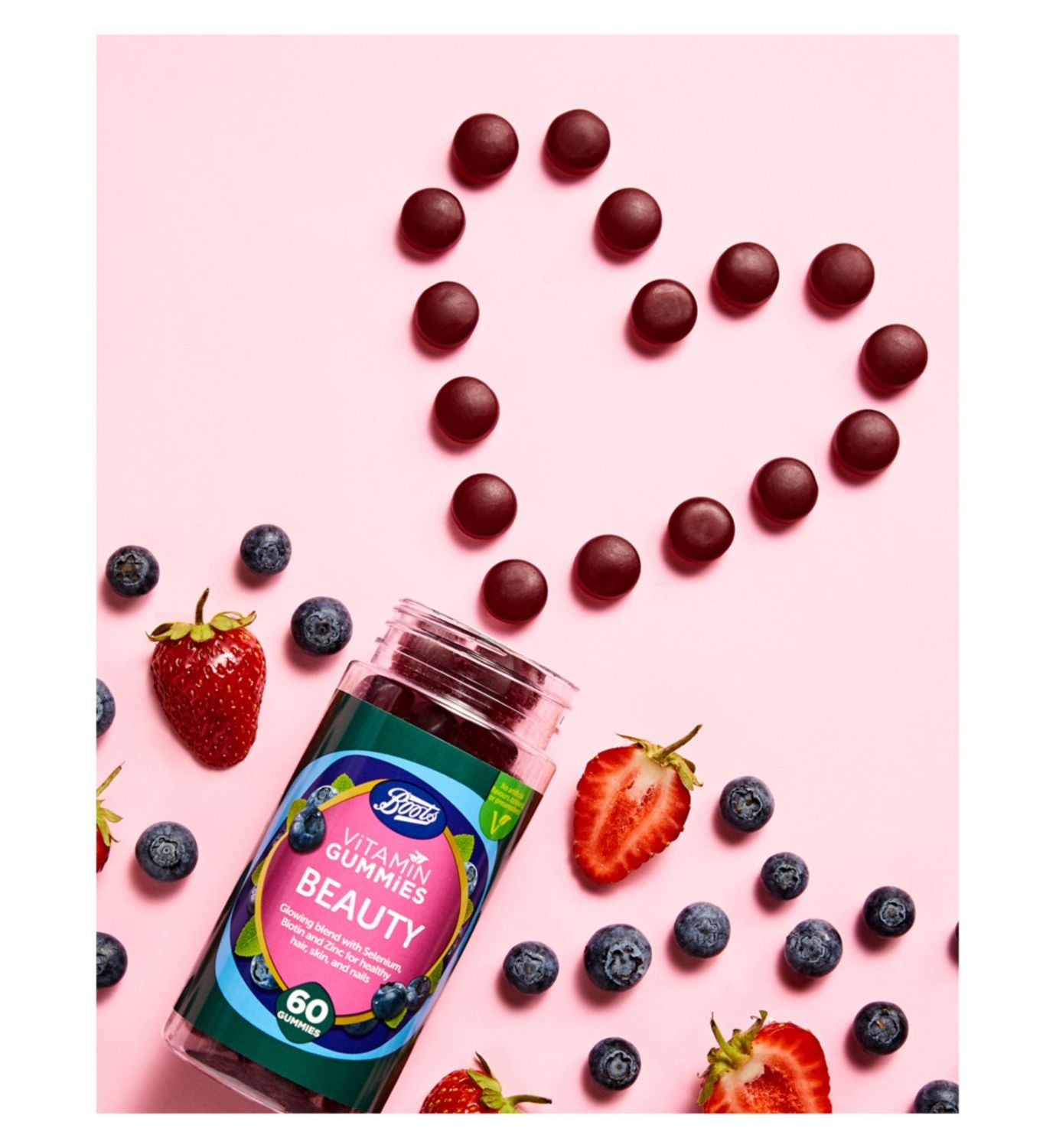 Boots Beauty Vitamin Gummies Blueberry 60 Gummies - British product
