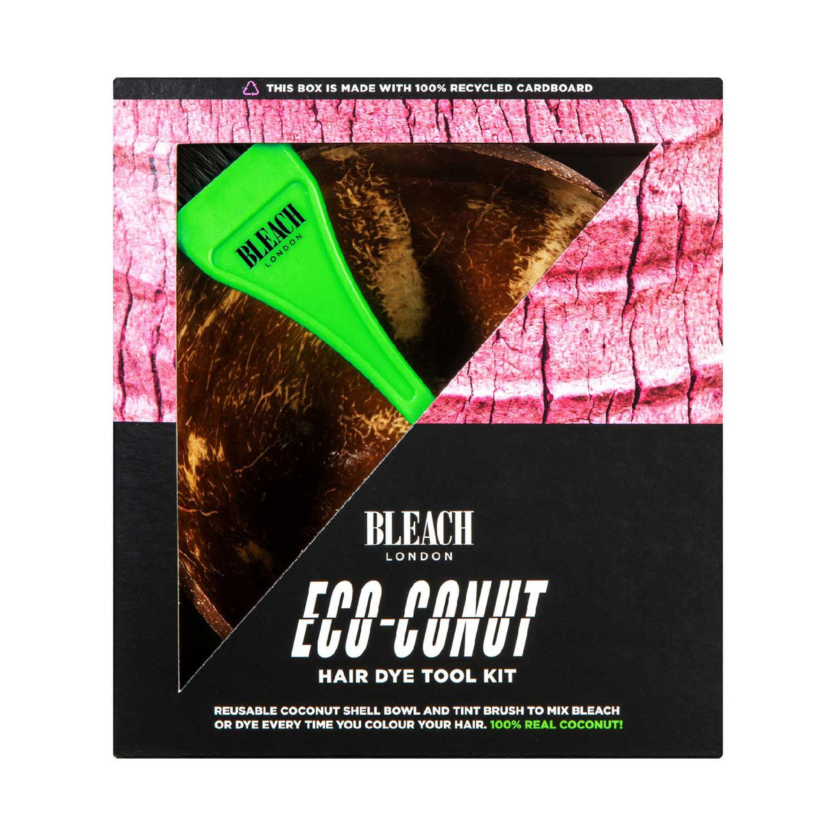 Bleach London Coconut Shell Mixing Bowl and Brush - British product