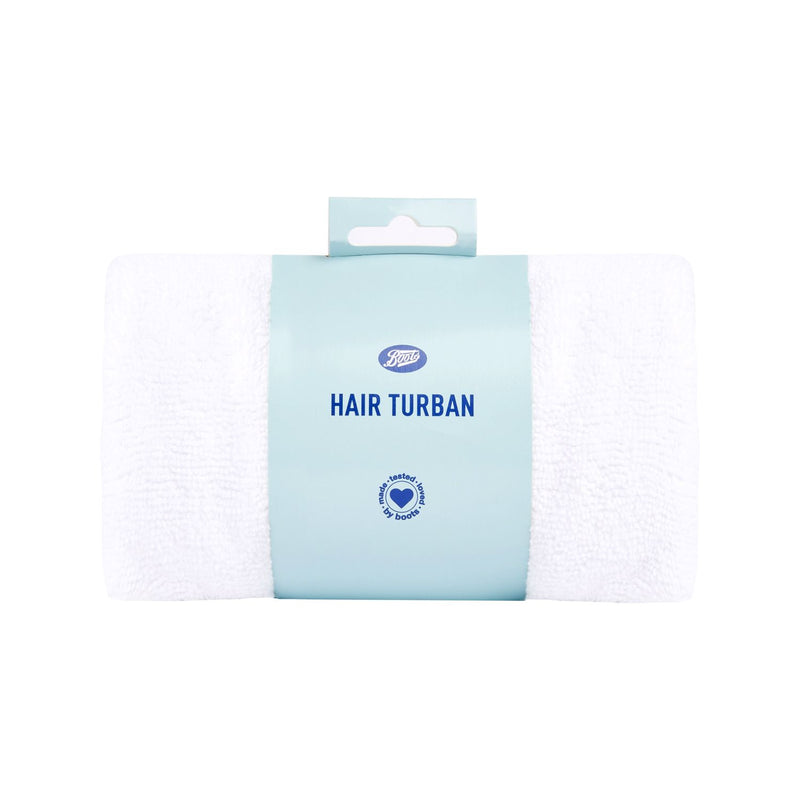Boots Hair Turban White - British product for hair care routine
