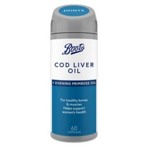 Boots cod liver oil evening primrose oil supplement 60 capsules - British product
