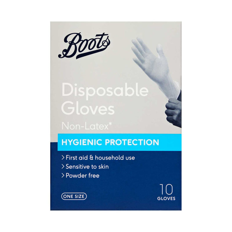 Boots disposable gloves non latex 10 pack - British product