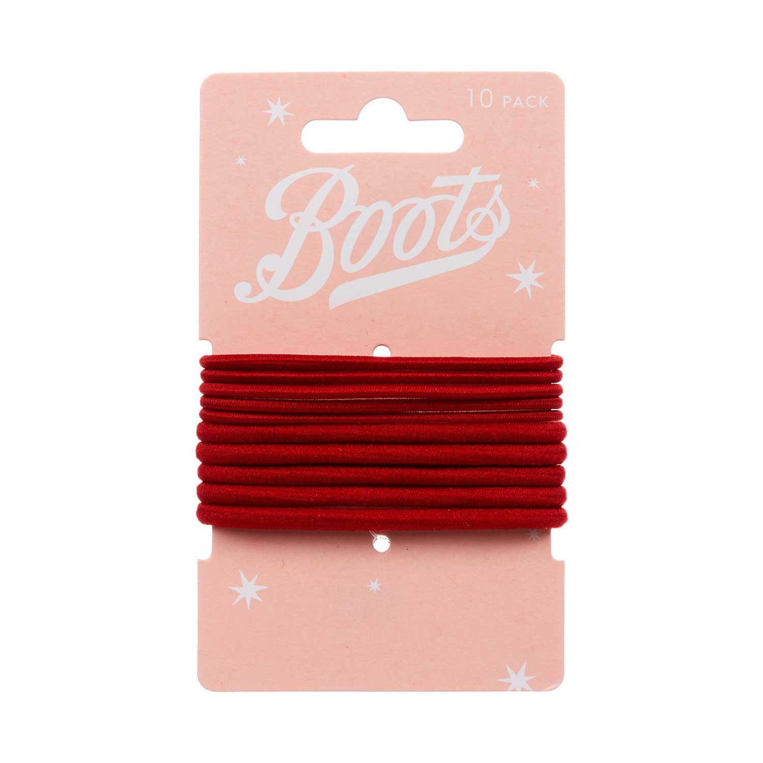 Boots Kids Ponybands Red Pack of 10 - British product