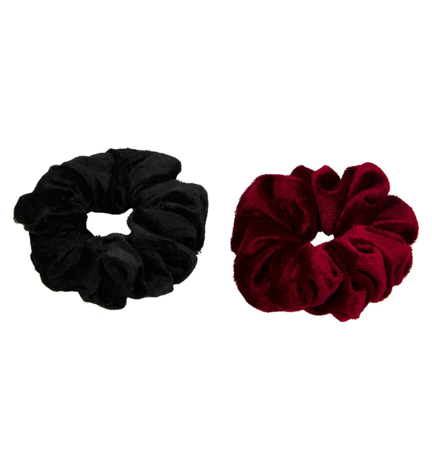 Boots kids scrunchies red and black velvet - British product