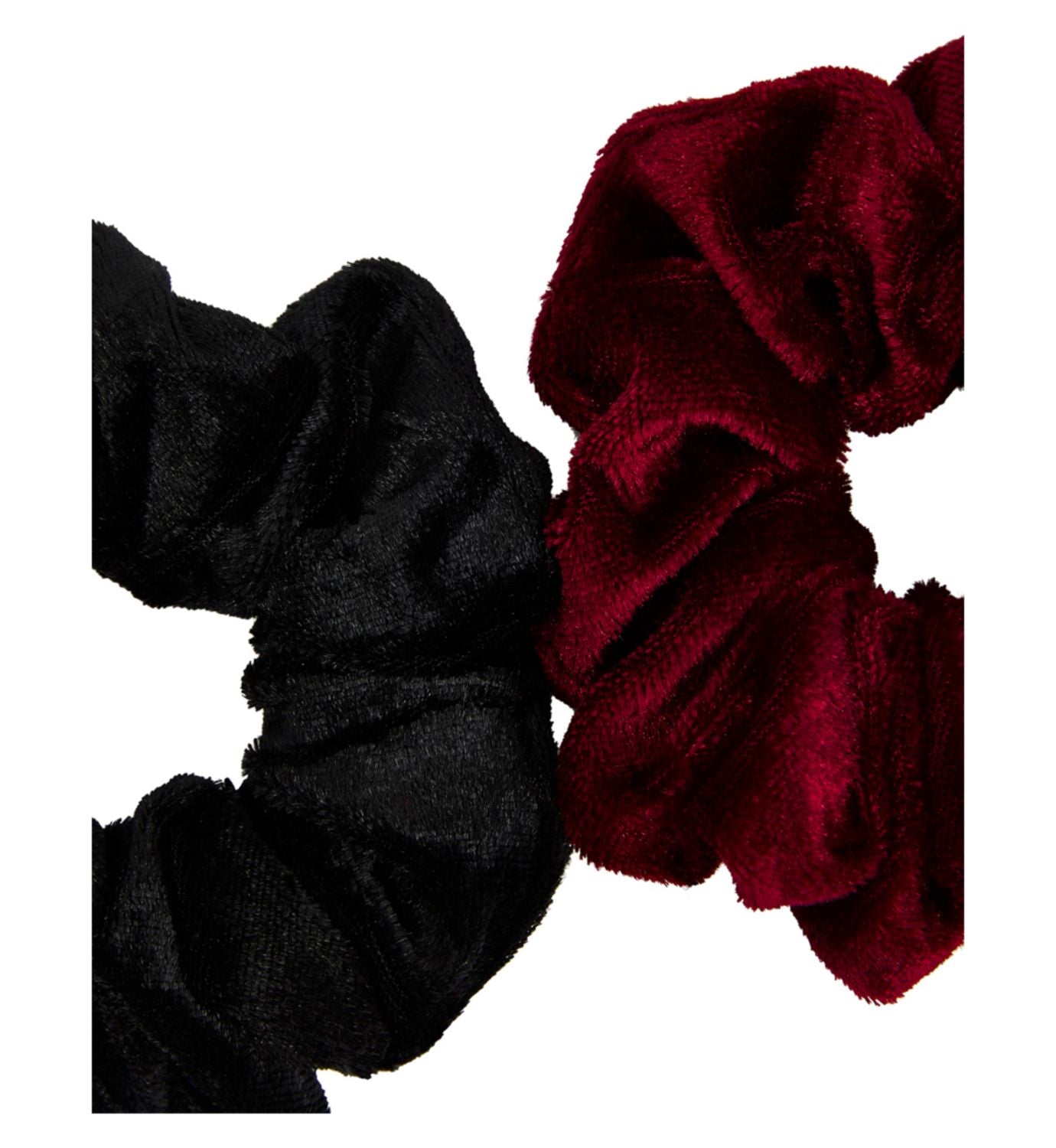 Boots kids scrunchies red and black velvet - British product