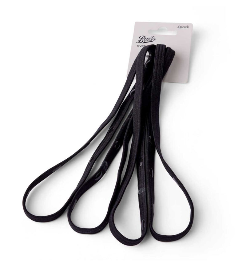Boots thin headwraps black brown 4 pack - British product