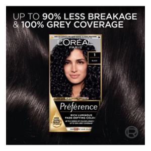 L'Oréal Paris Preference 1.0 Black Permanent Hair Dye Kit, UK version