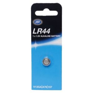 Boots LR44 alkaline battery 1.5V - British product
