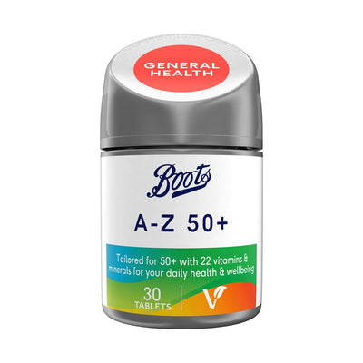 Boots A-Z 50 Plus Multivitamin Tablets 30 Count