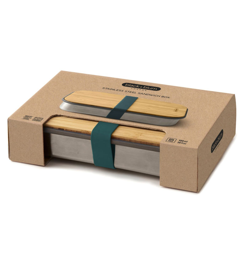 Black + Blum Steel Sandwich Box Ocean 900ml - British product