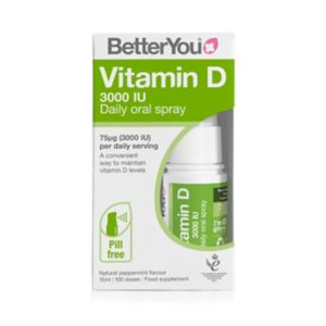 BetterYou Vitamin D 3000 IU Daily Oral Spray Peppermint 15ml