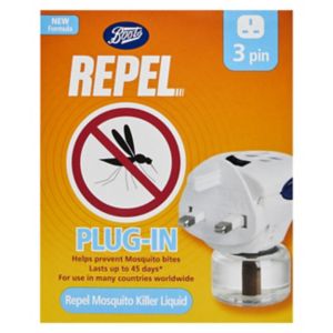 Boots Repel Mosquito Killer 3 Pin Plug-In 35ml - British product