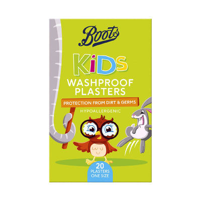 Boots Kids Washproof Plasters Adhesive Bandages 20 Pack