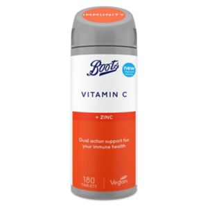 Supplément alimentaire Vitamine C et Zinc Boots 180 comprimés