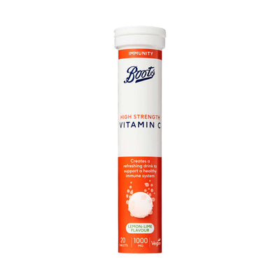 Boots High Strength Vitamin C Lemon Lime Effervescent Tablets 20