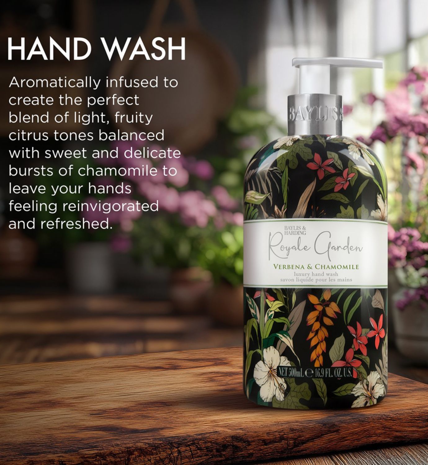 Baylis &amp; Harding Hand Wash Royale Garden Verbena &amp; Chamomile 500ml - British product