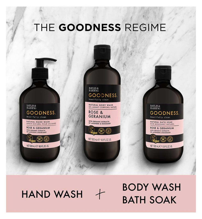 Baylis & Harding rose geranium hand wash 500ml - British product